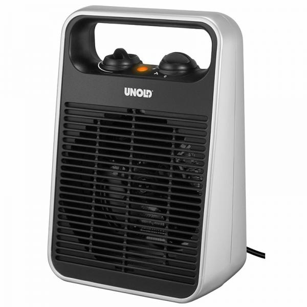 Unold 86106 stufetta elettrica Nero, Argento 2000 W Riscaldatore ambiente elettrico con ventilatore