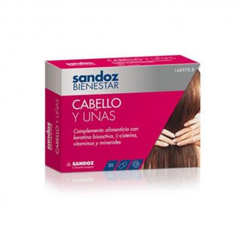 Sandoz Bienestar Cabello y Uas Complemento Alimenticio 90 Cápsulas