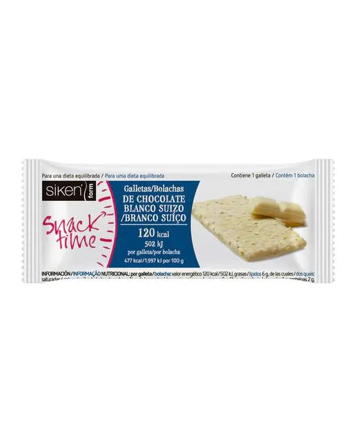 3x Siken Snack Time White Chocolate Biscuit 25g