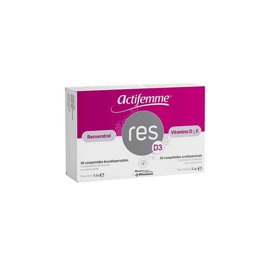 Actifemme Resveratrol RESD3  Vitamin D 30 Tablets