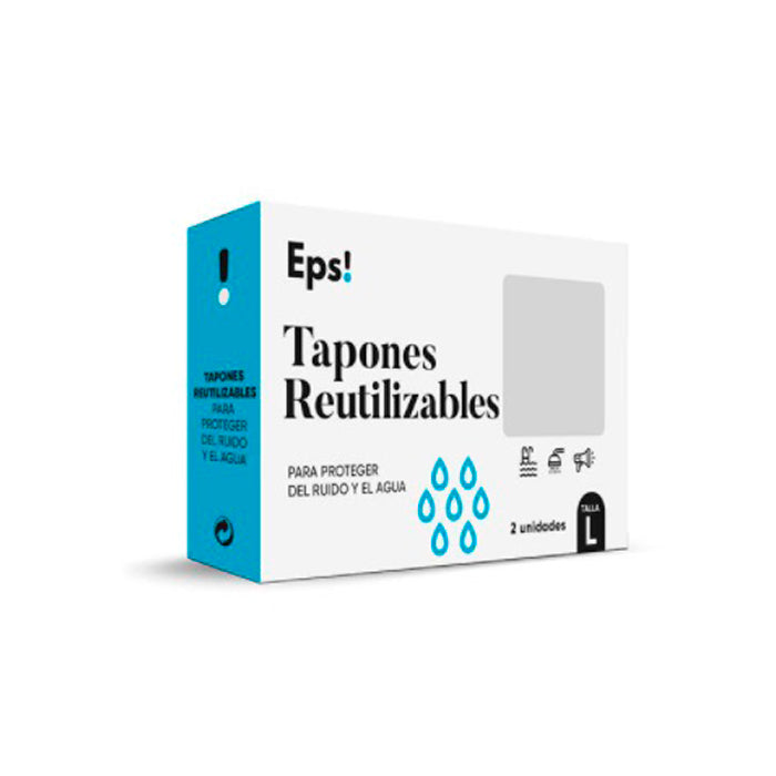 Eps Reusable Ear Plugs Size L 2uts