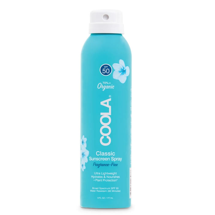 Coola Classic Body Organic Sunscreen Spray Spf50 Fragrance Free 177ml 