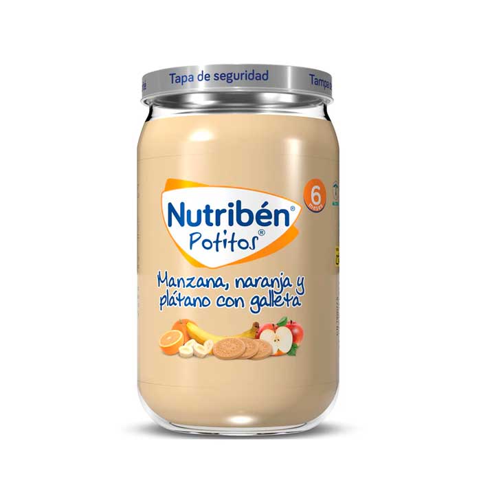 Nutribén Apple, Orange, Banana, Banana and Biscuits Potito 235g