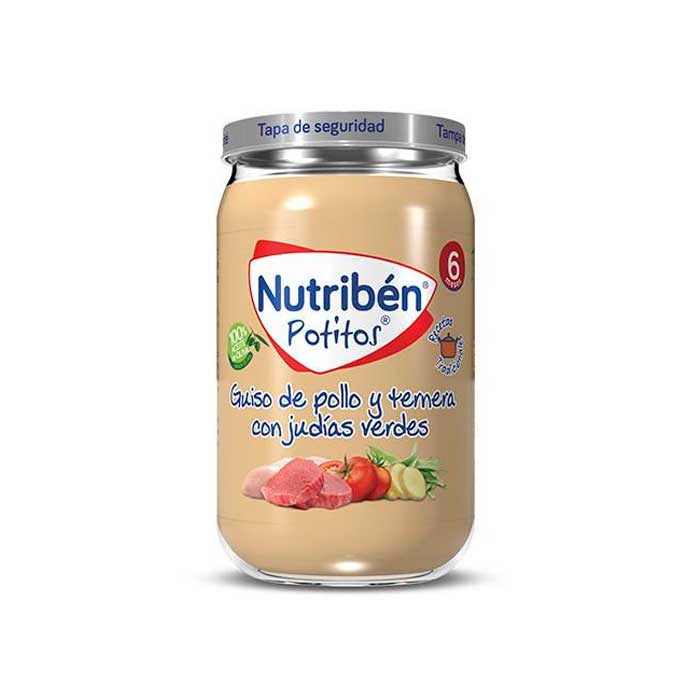 Nutribén Potito Chicken, Beef and Green Beans 235g