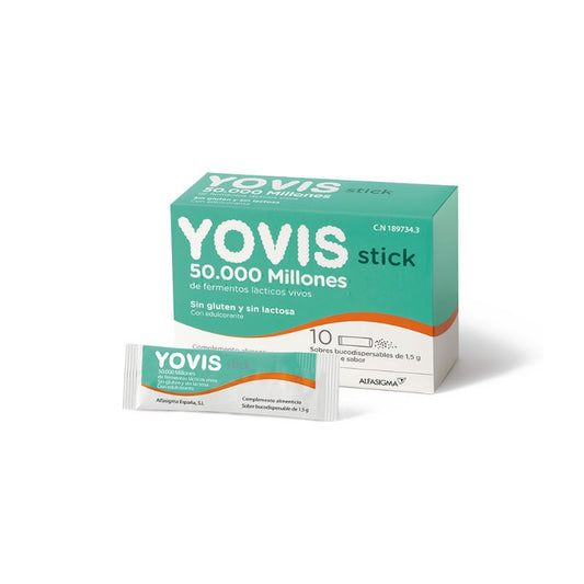 Yovis 10 Stick Bucodispensable 50,000 Million Active Ferments