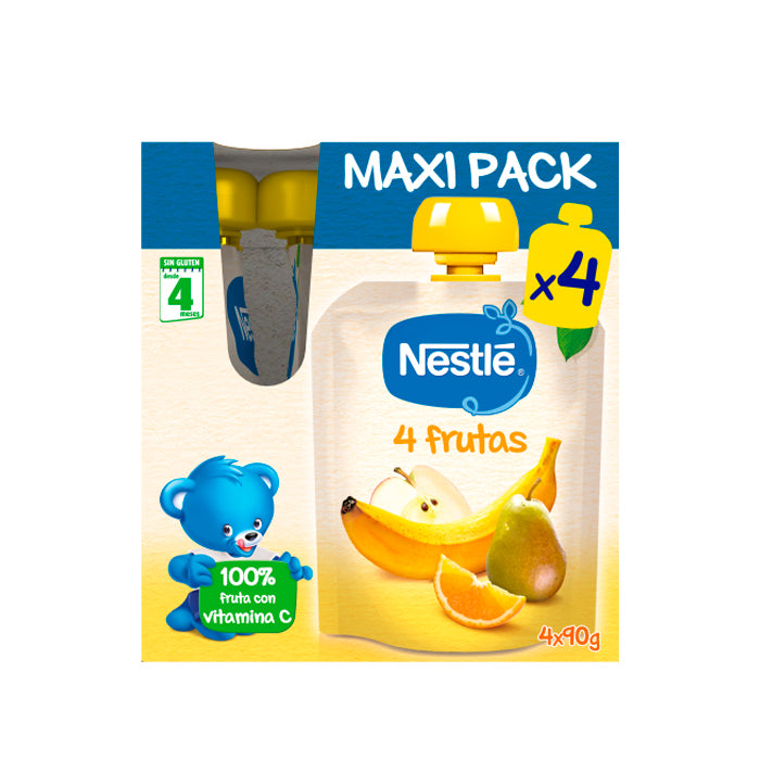Nestle Sachet of 4 fruits 4x90g Maxi Pack