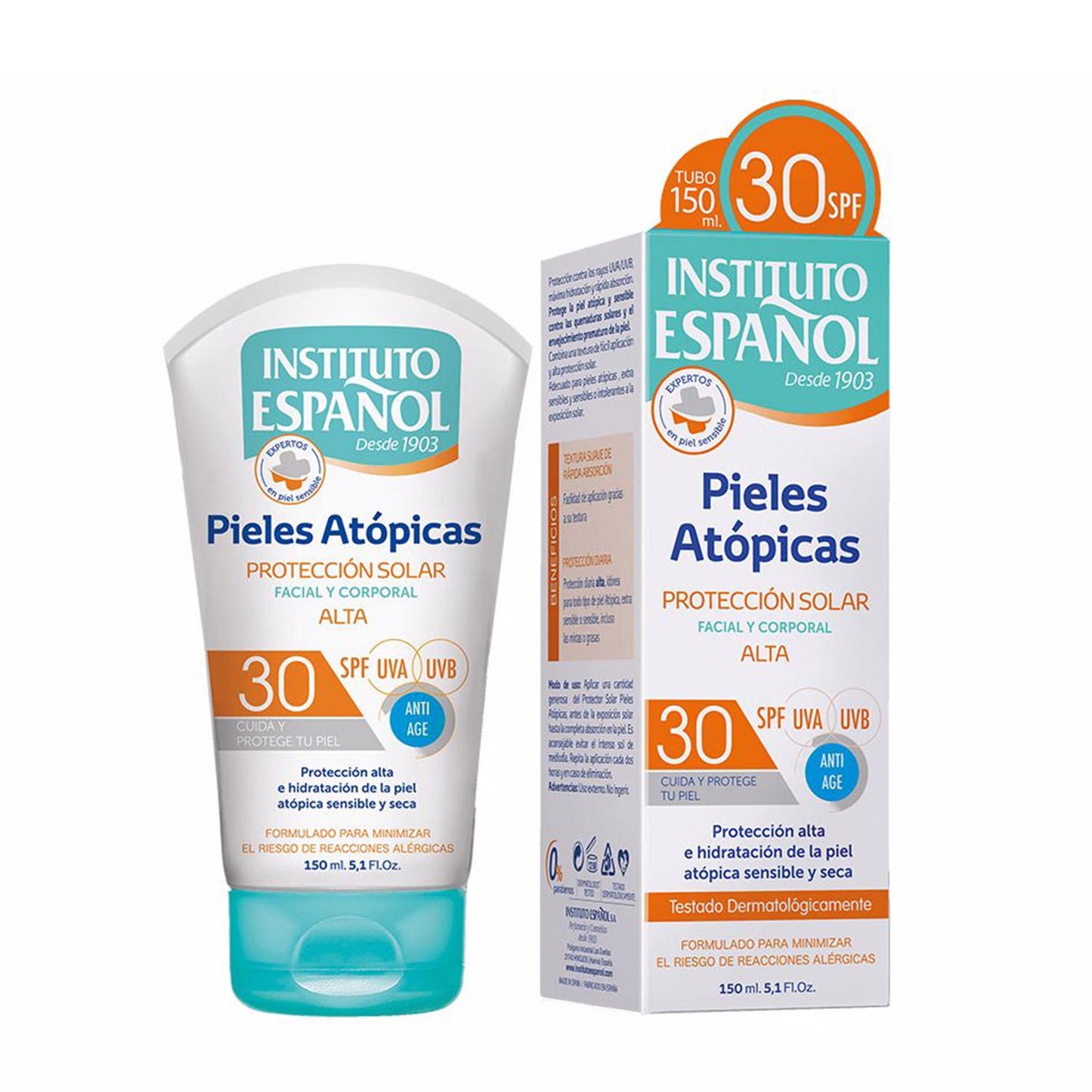 Instituto Espaol Piel Atópica Protección Solar Facial y Corporal Spf30 150ml