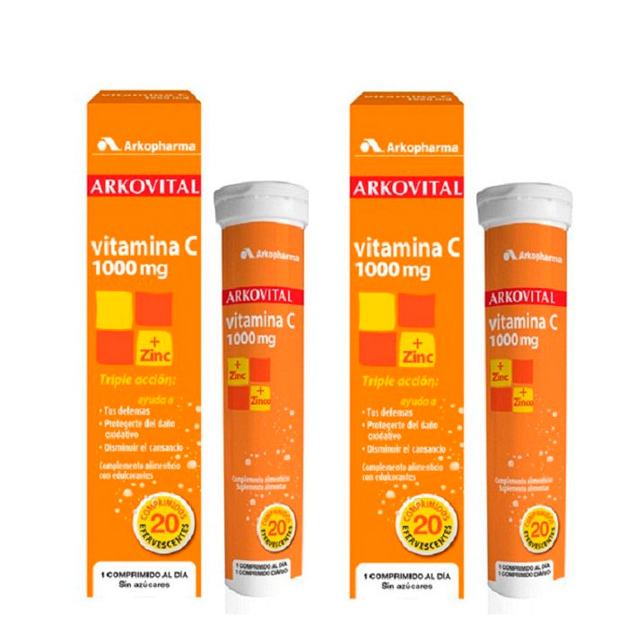 Arkopharma Arkovital Vitamine C 20 Comprimés Effervescents Duplo
