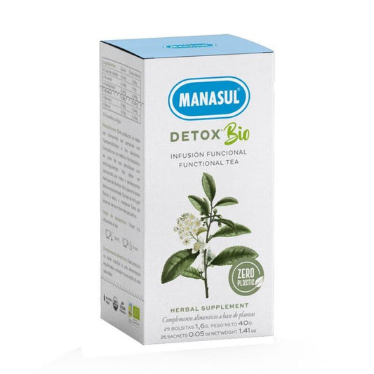 Sachets de thé Manasul Detox Bio 25