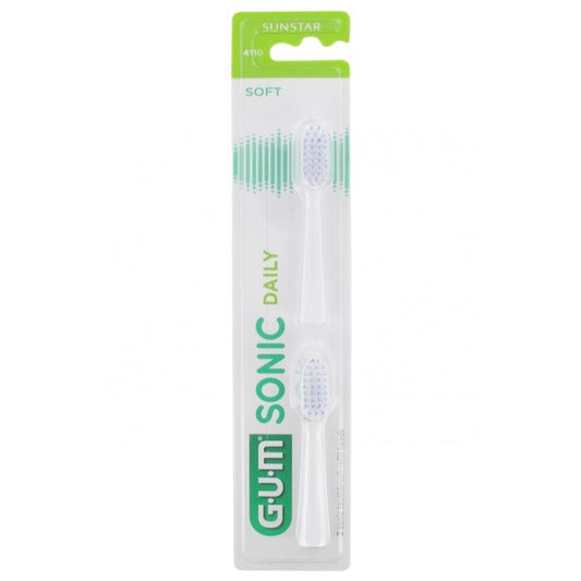 Recharges quotidiennes Gum Sonic Brosse Blanche 2U