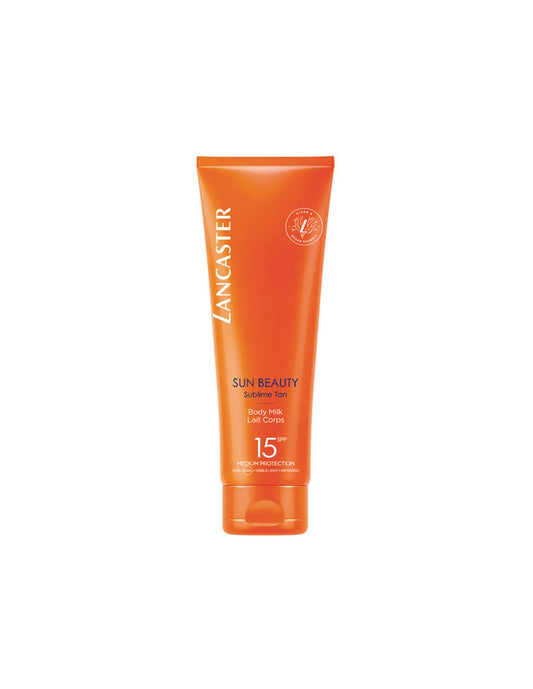 Lait corporel autobronzant Sublime Tan de Lancaster Sun Beauty, SPF 15, 250 ml