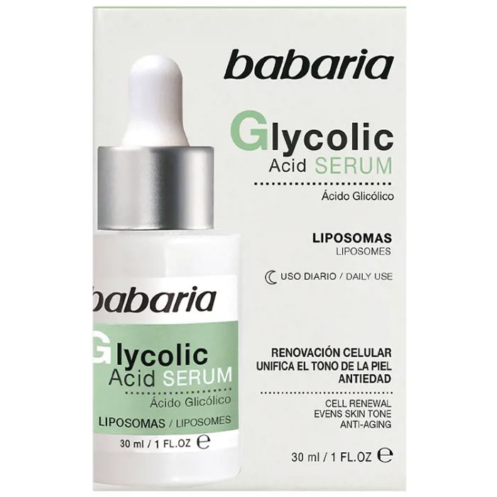 Sérum à l'acide glycolique Babaria pour le renouvellement cellulaire 30 ml