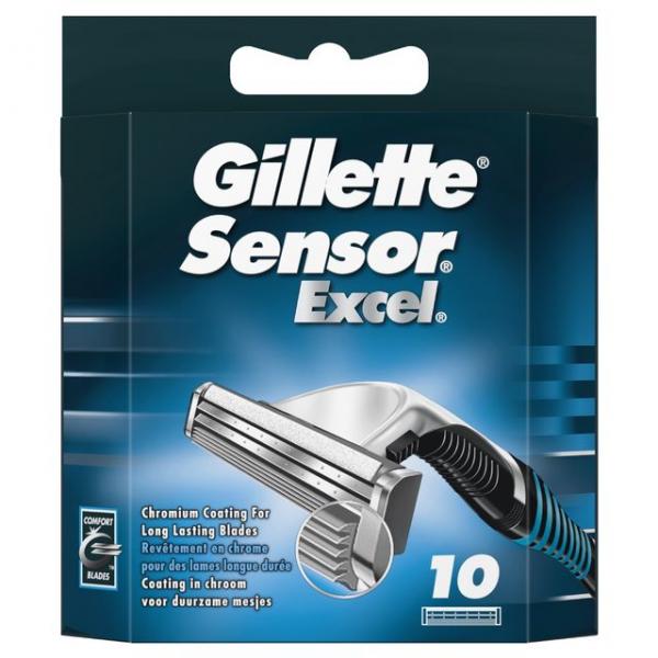 Gillette Sensor Excel Cargador 10 Recambios