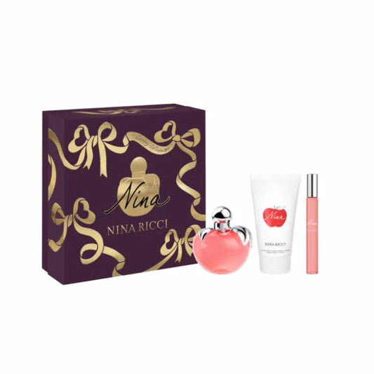 Nina Ricci Nina Eau De Toilette Spray 80ml Set 3 Pieces