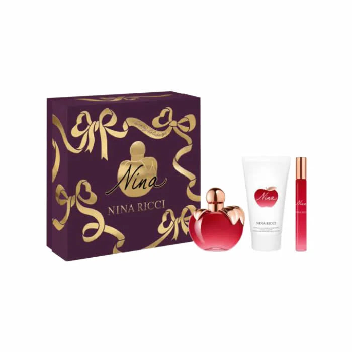 Nina Ricci Nina Eau De Parfum Spray 80ml Set 3 Pieces