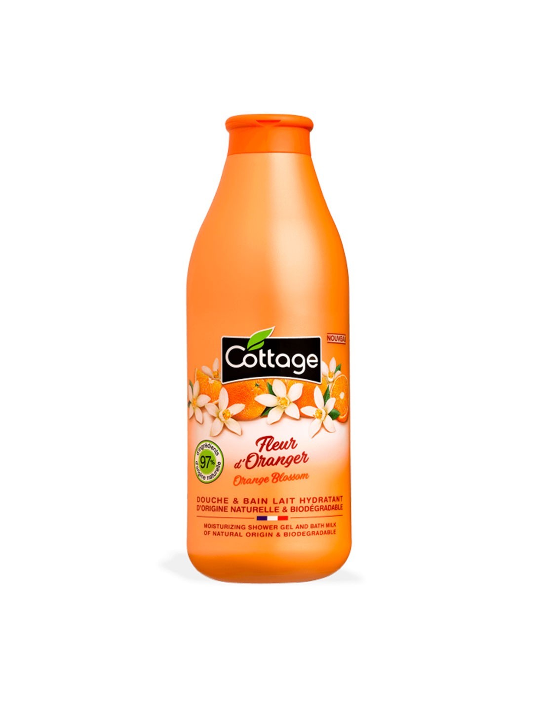 Cottage Moisturizing Shower Gel And Bath Milk Fleur D'Oranger 750ml