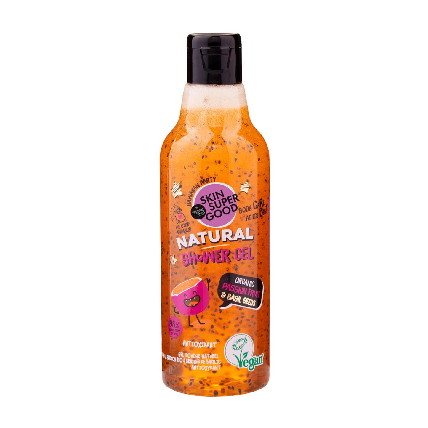 Natura Siberica Skin Super Good Natural Gel De Bao De Fruta De La Pasión Orgánica y Semillas De Albahaca 250ml