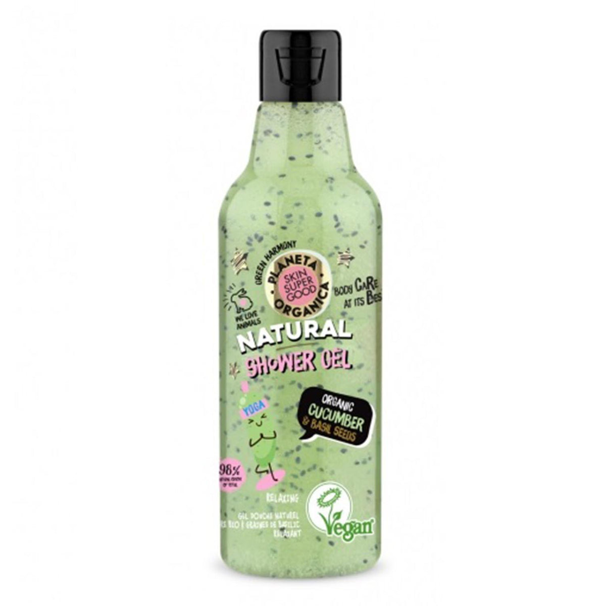 Natura Siberica Skin Super Good Natural Gel De Bao De Pepino Orgánico y Semillas De Albahaca 250ml