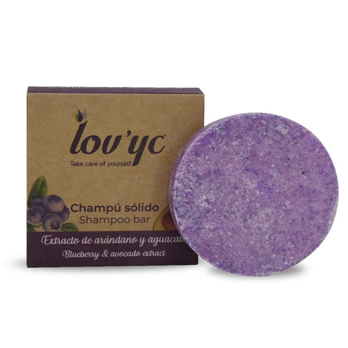 Lovyc Blueberry & Avocado Solid Shampoo 50g