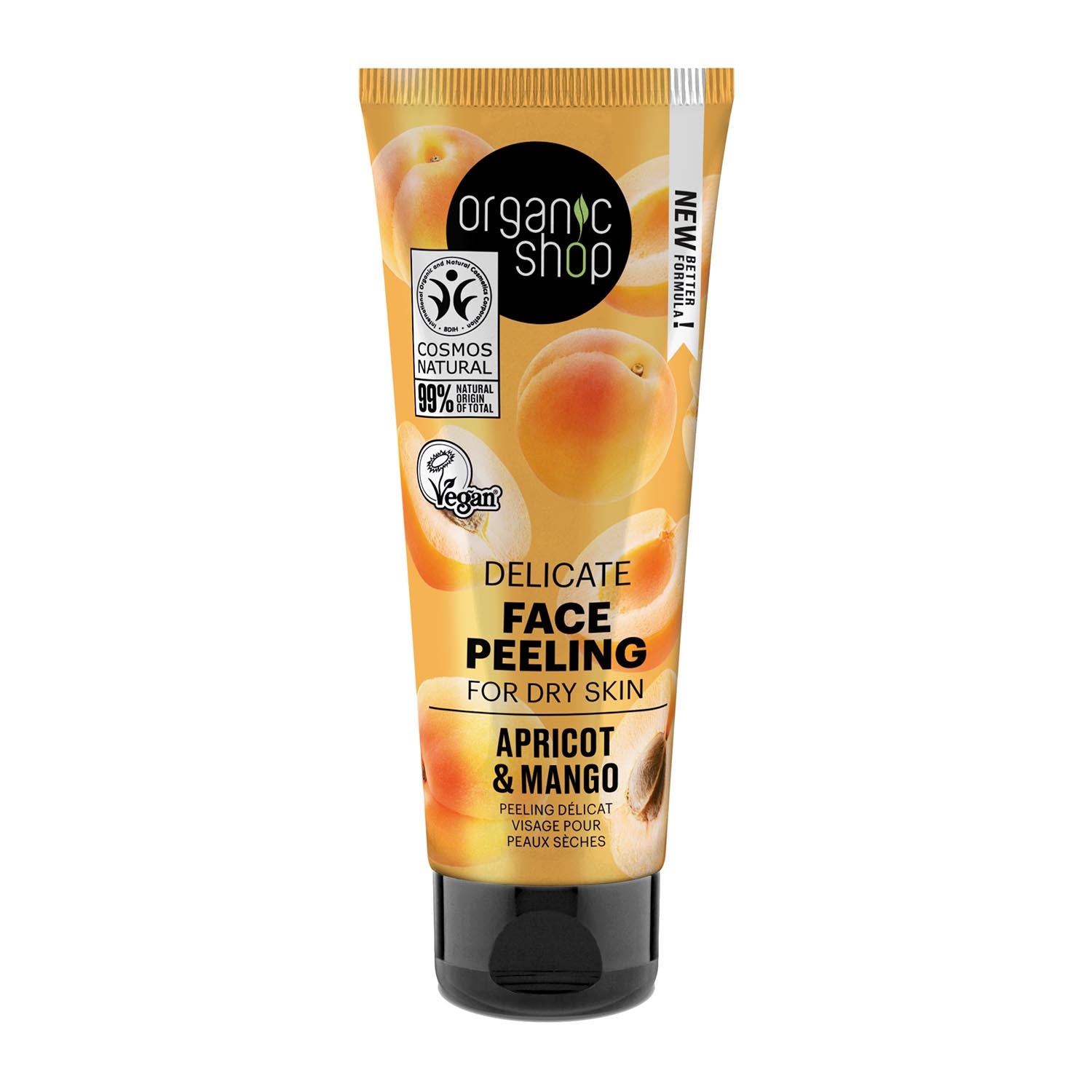 Natura Siberica Organic Shop Piel Seca Peeling Visage Délicat à l'Abricot 75ml