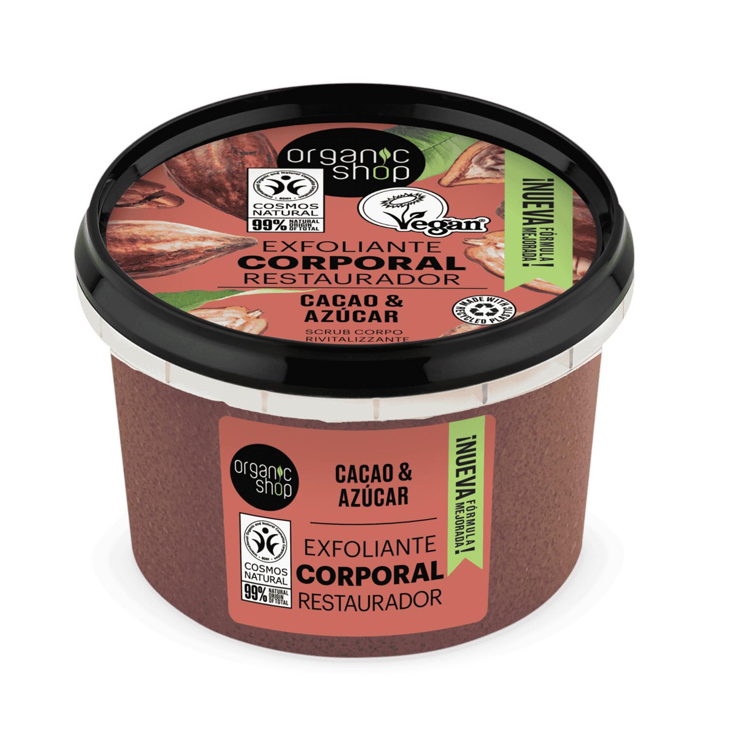 Organic Shop Cocoa Exfoliating Corporal Belgian Chocolate 1un