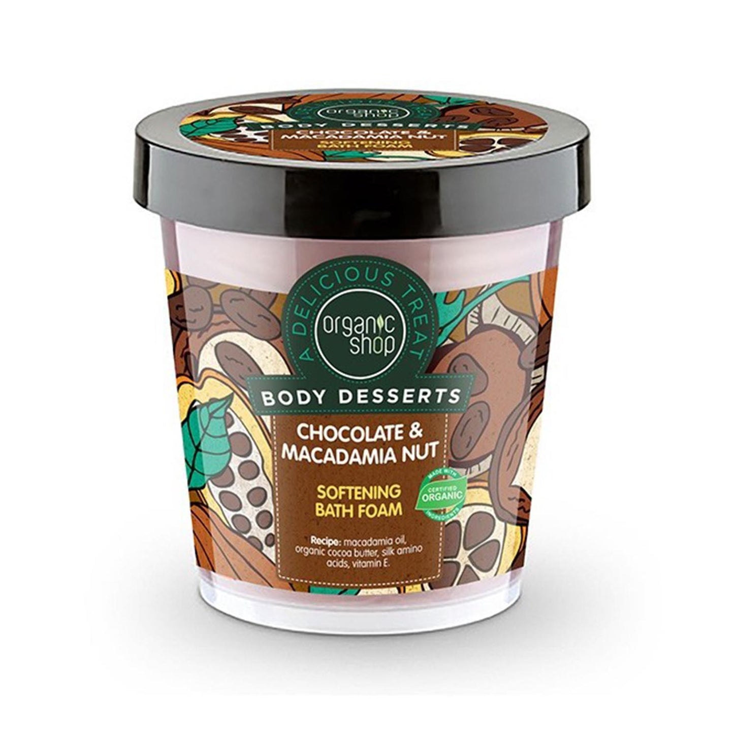 Organic Shop Body Deserts Espuma De Bao Chocolate Macadamia 450ml