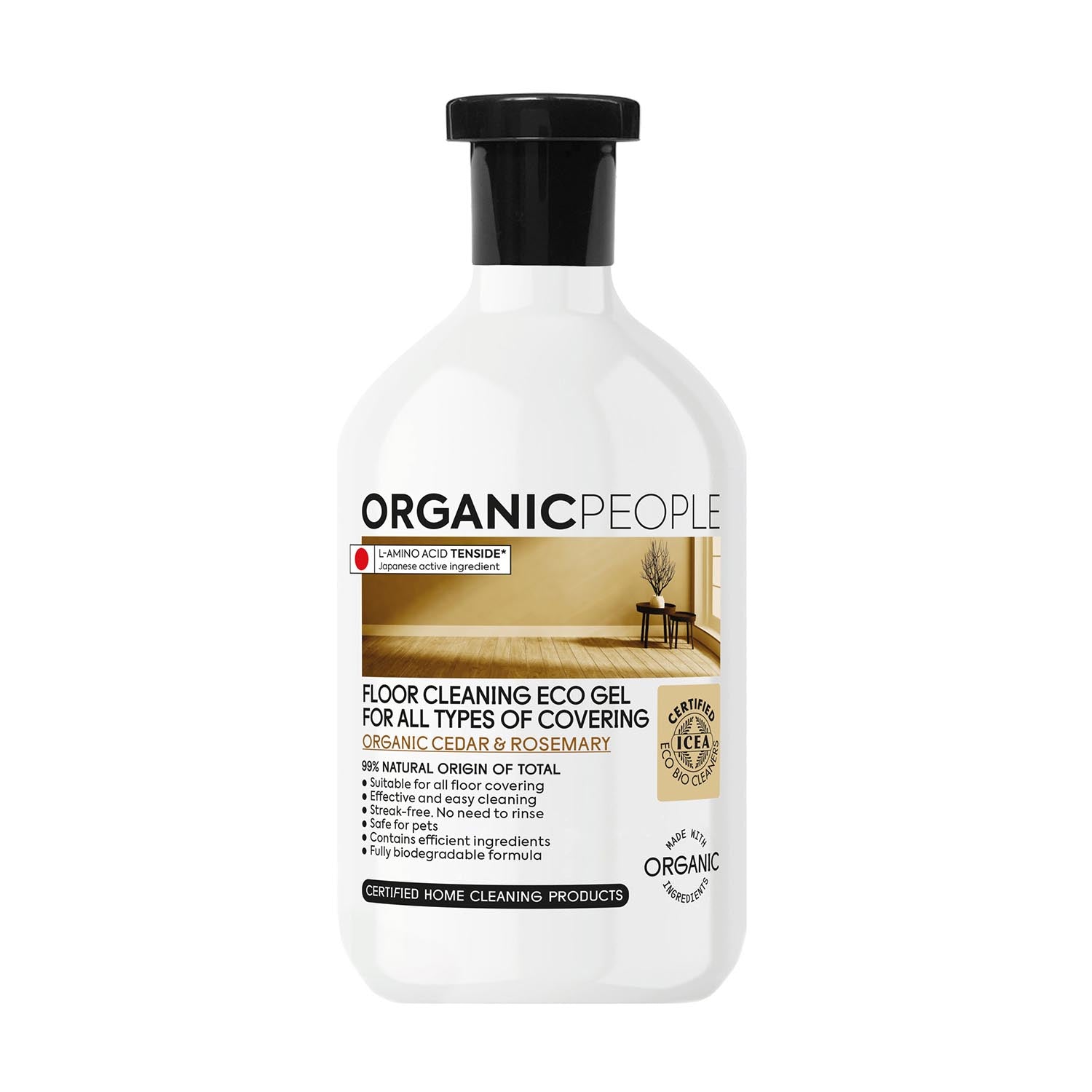 Gel nettoyant écologique pour sols en cèdre bio, 200 ml, pour tous types de revêtements de sol.