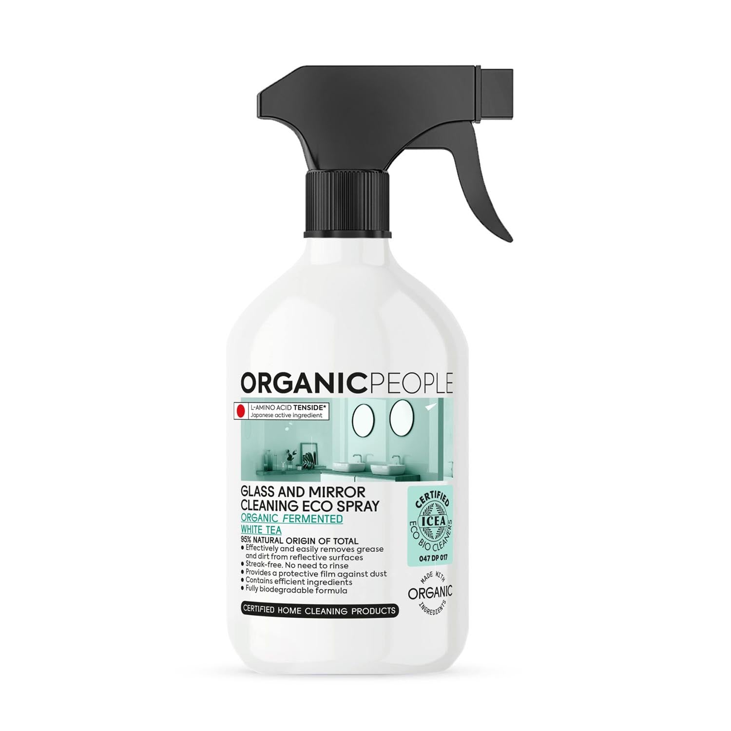Spray nettoyant écologique pour vitres et miroirs Organic People 200 ml
