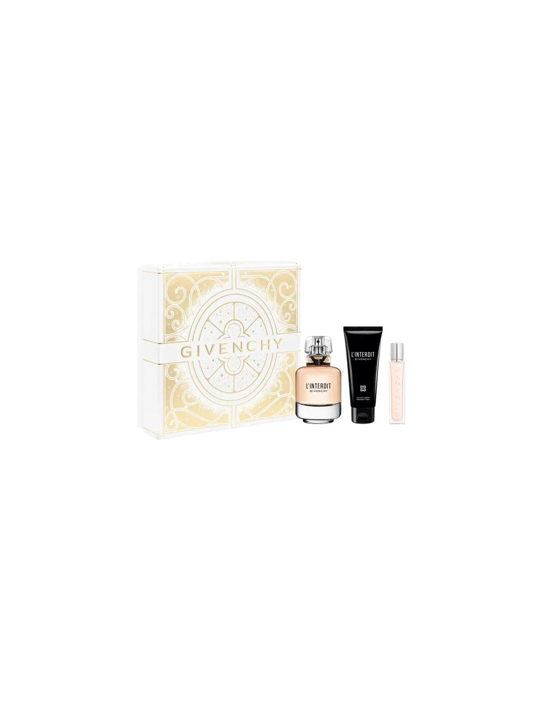 Givenchy L'interdit Eau Parfum 80ml Leche Corporal 75ml Spray Viaje 12.5