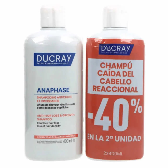 Ducray Anaphase Champú Caída Del Cabello Reaccional 2x400ml
