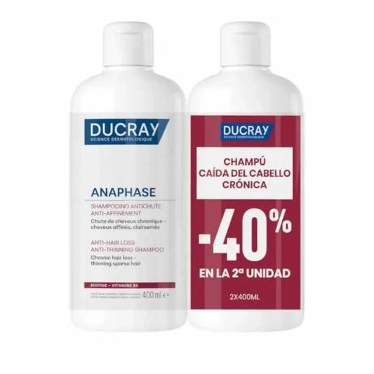 Ducray Anaphase Chronic Hair Loss Anti-Thinning Shampoo 2x400 ml