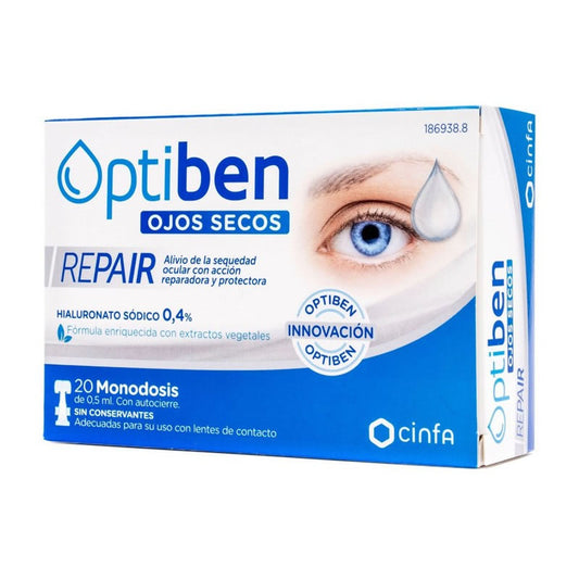 Optiben Réparation des yeux secs 20 doses unitaires