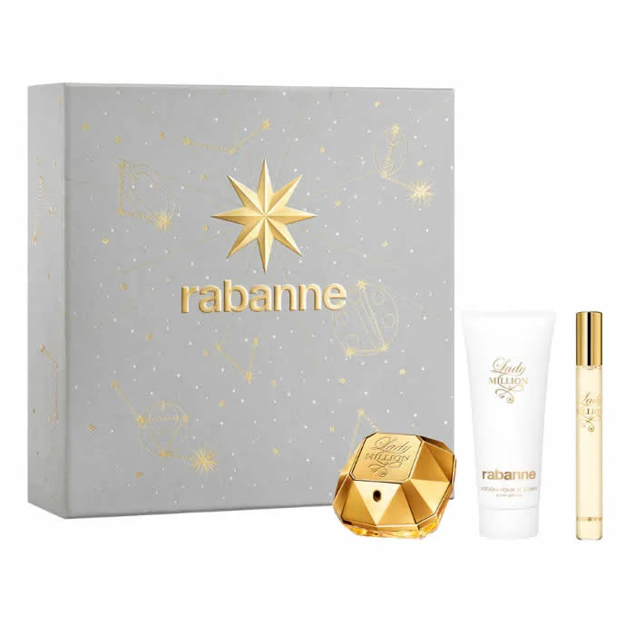 Paco Rabanne Lady Million Eau Parfum Spray 50ml Set 3 Pieces
