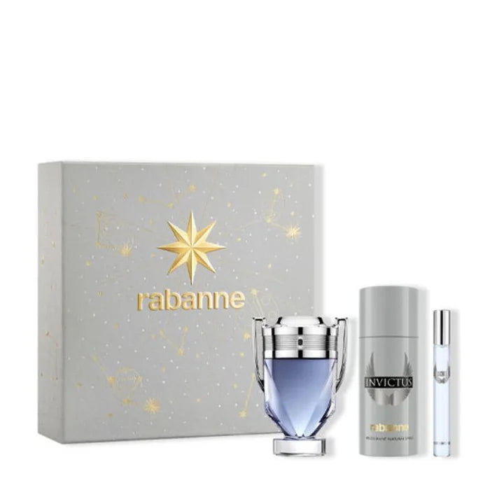 Rabanne Invictus Eau De Toilette Spray 100ml Set 3 Pieces