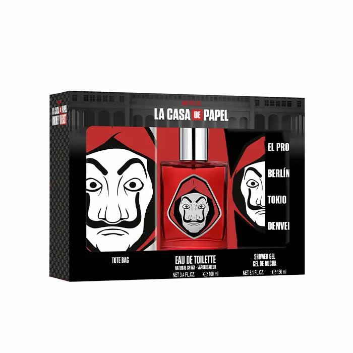 Netflix La Casa De Papel Eau De Toilette Vaporisateur 100 ml Coffret 3 Pièces