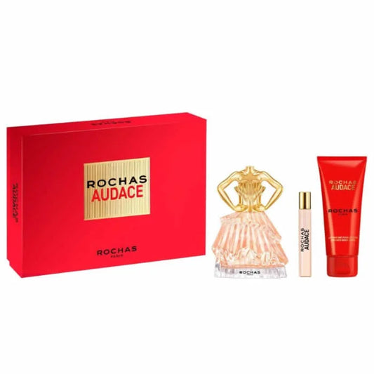 Rochas Audace Eau De Perfume Spray 90ml Set 3 Pieces