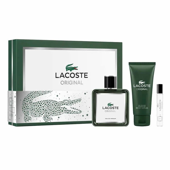Lacoste Original Eau De Parfum Spray 100ml Set 3 Pieces