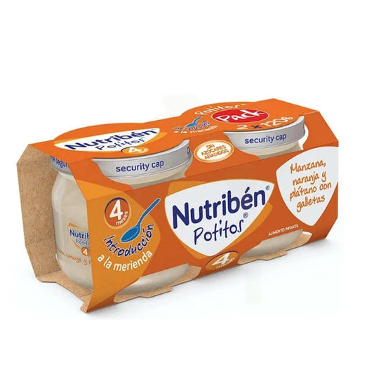 Nutribén Pot Banane, Orange et Biscuit, 2 sachets de 190 g