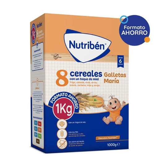 Nutribén 8 Cereals with a Touch of Honey &amp; María Biscuits 1 kg