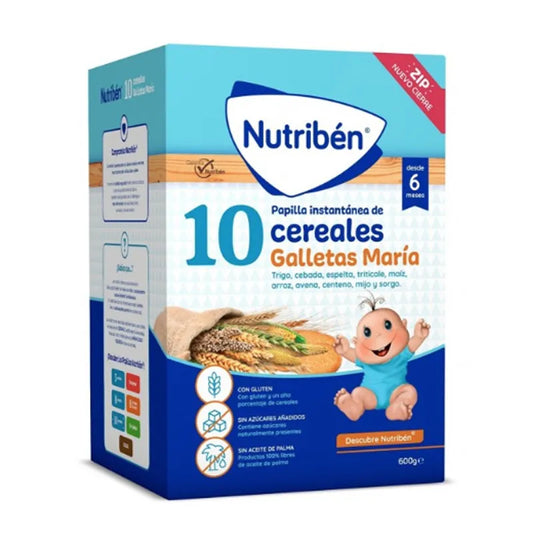 Nutribén 10 Céréales avec Biscuits María 1 Sachet 600 g