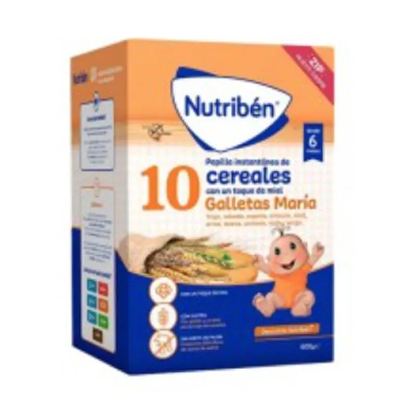 Nutribén 10 Cereals with Honey &amp; María Biscuit 1 Bag 600 g