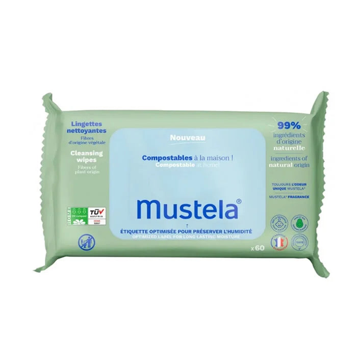 Mustela Cleansing Wipes with Avocado 60 Units