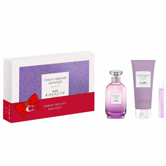 Coach Dreams Moonlight Eau De Parfum Spray 90ml 3 Piece Set