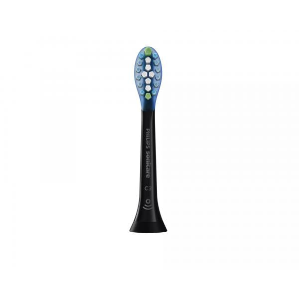 Philips C3 Premium Plaque Defence HX9044/33 4x Testine nere per spazzolino sonico (Philips Sonicare C3 Premium HX9044 Pla)