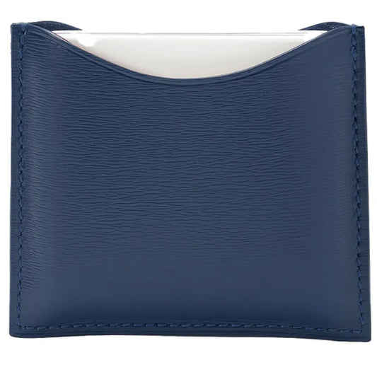 La Bouche Rouge Navy Blue Leather Compact Case