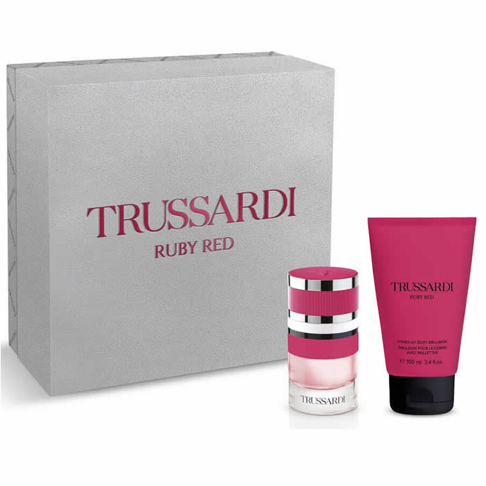 Trussardi Ruby Red Eau De Perfume Spray 60ml Set 2 Pieces
