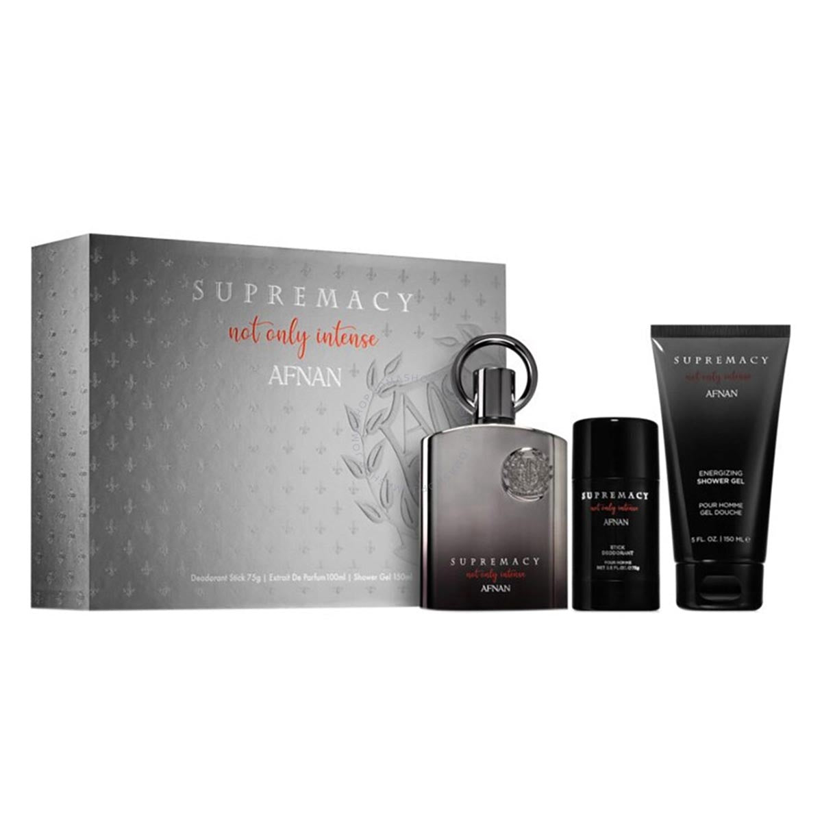 Afnan Supremacy Not Only Intense Eau De Parfum 100ml Spray Gel De Bao 100ml Deodorant Stick 75ml