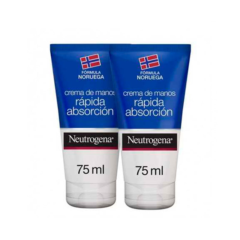 Neutrogena Double Hand Cream Fast Absorption 2x75ml