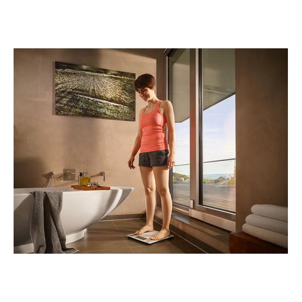 Soehnle Shape Sense Connect 100 Bilancia pesapersone elettronica Rettangolo Argento