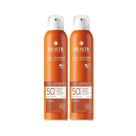 Rilastil Système Solaire Spray Transparent SPF50+ Duplo 2x200ml